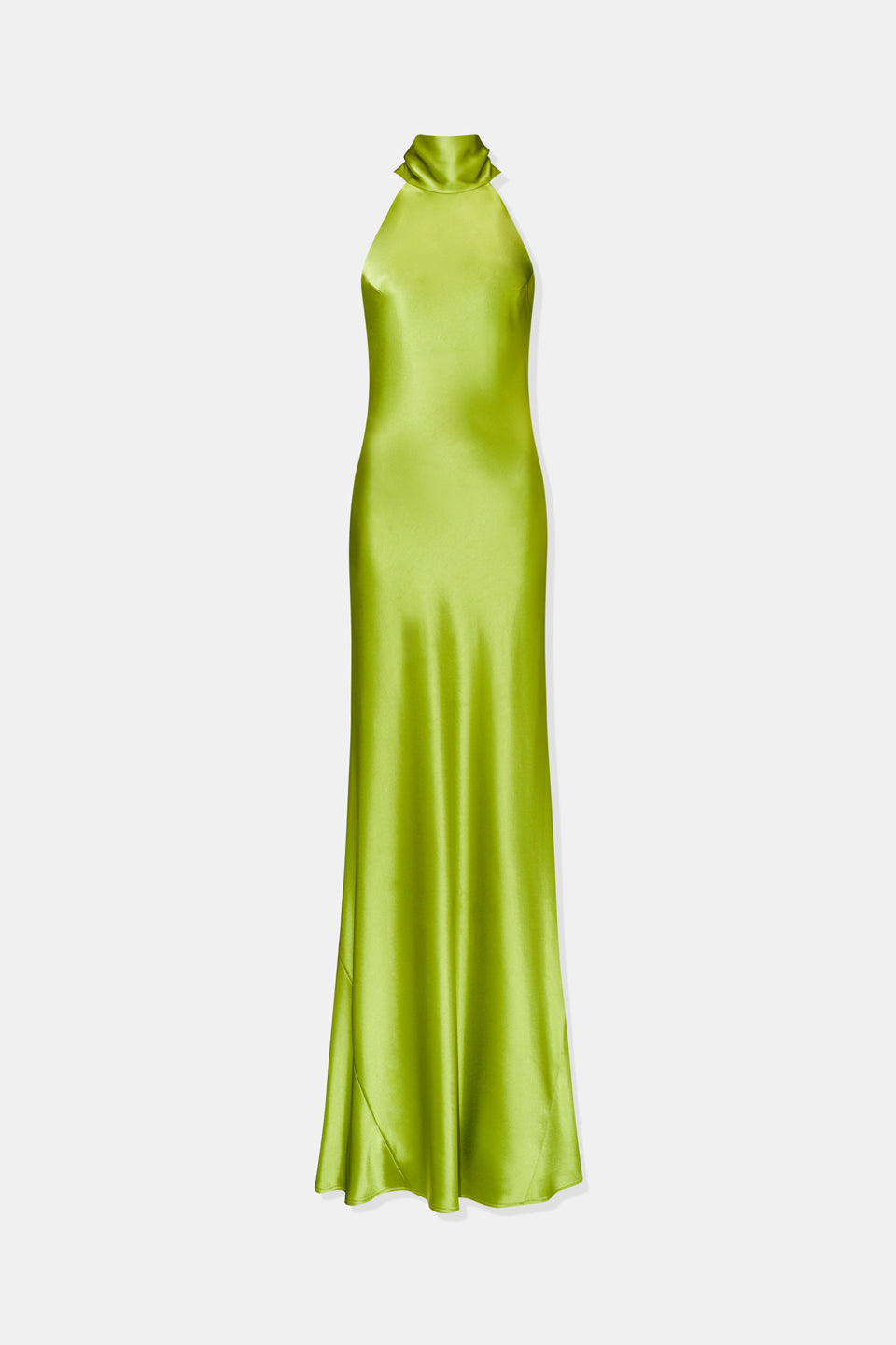 Satin Sienna Dress - Lime Leaf