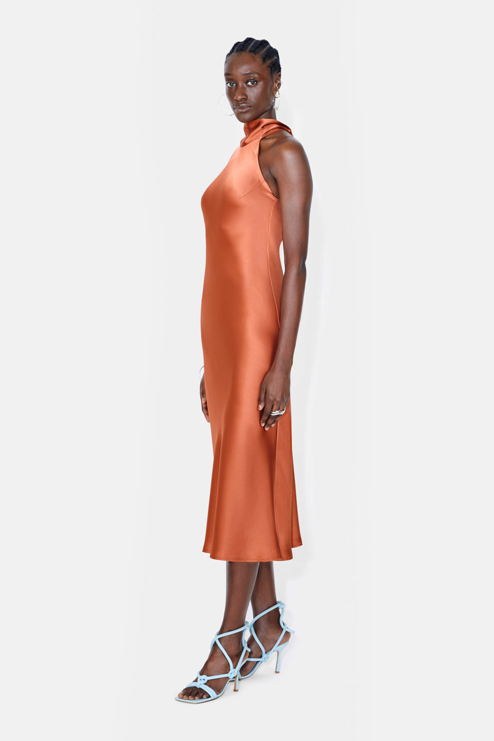 Cropped Sienna Dress - Coral