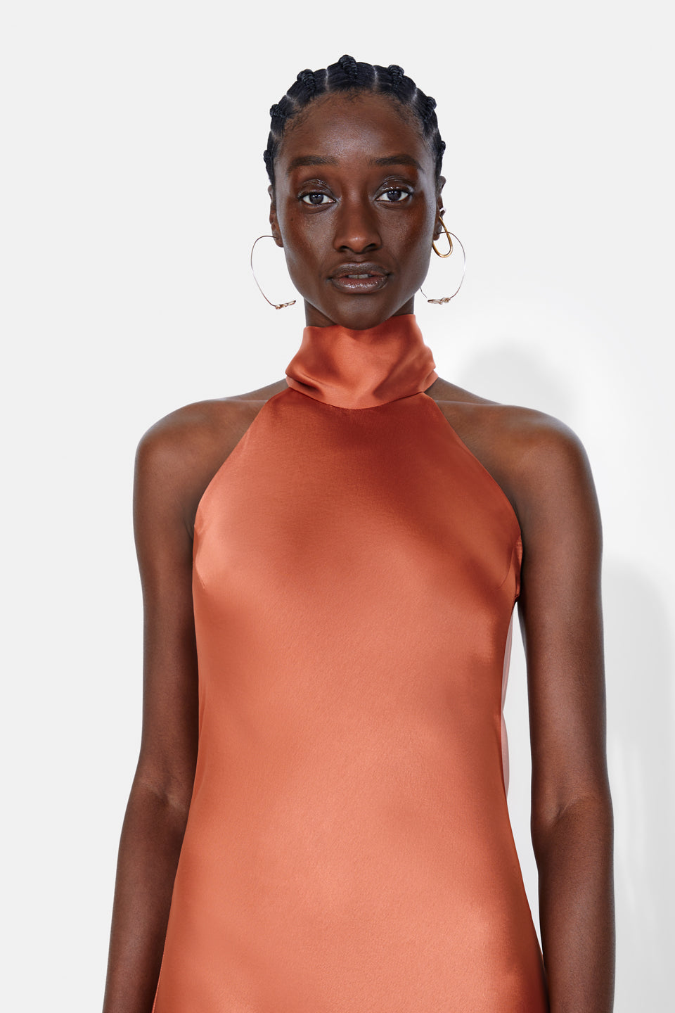 Cropped Sienna Dress - Coral