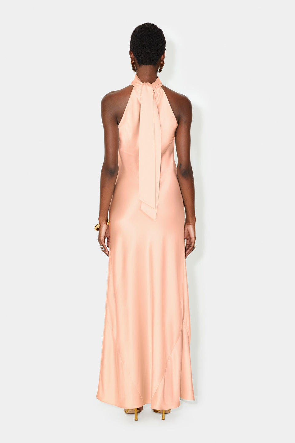 Satin Sienna Dress - Blush