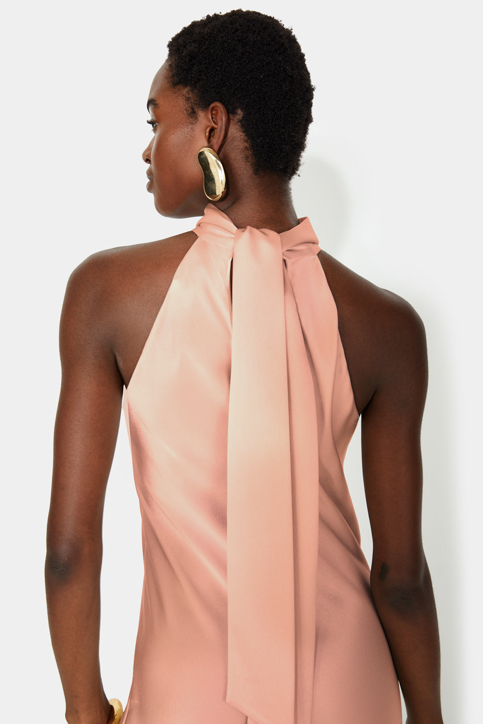 Satin Sienna Dress - Blush