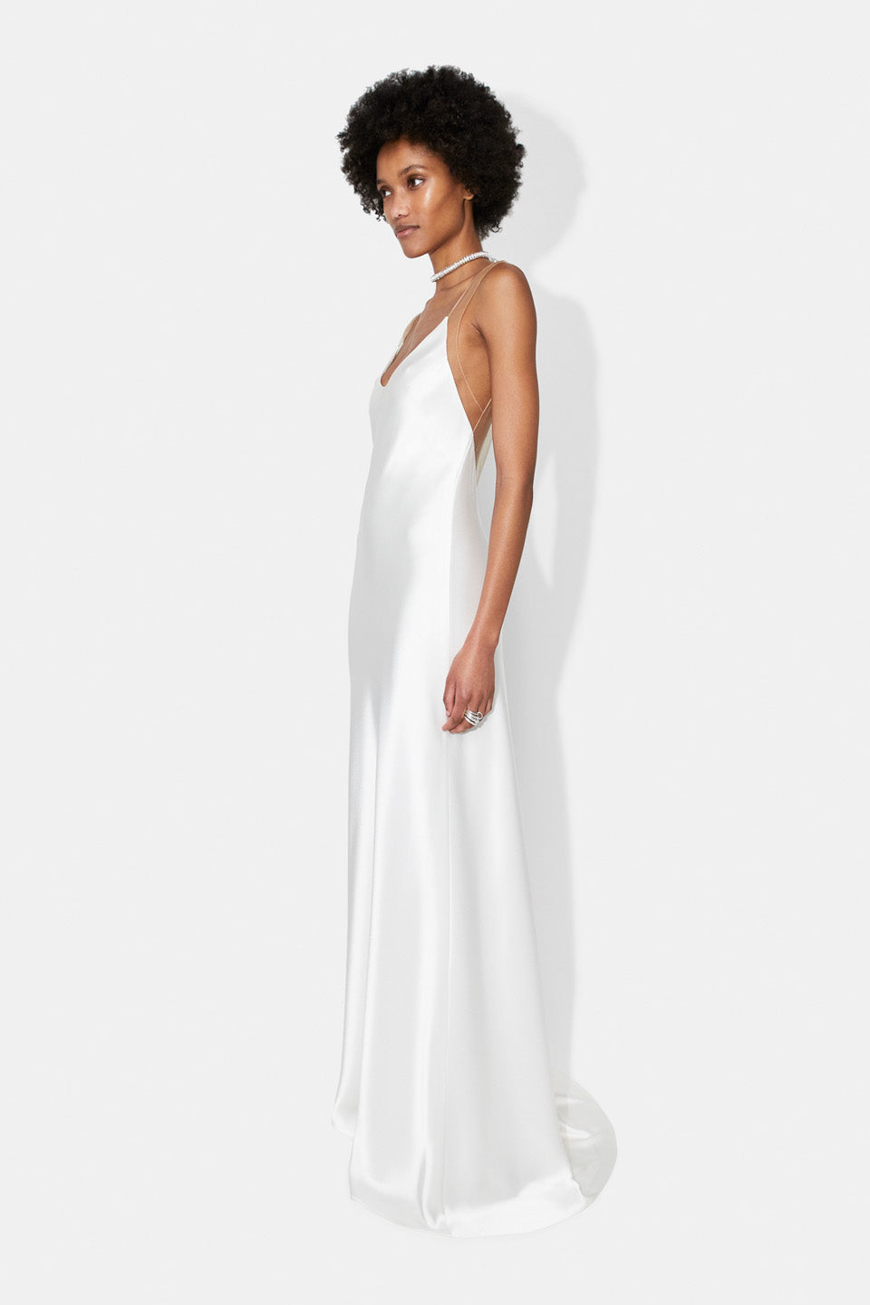 Praiano Bridal Slip Dress - White